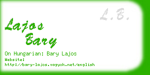 lajos bary business card